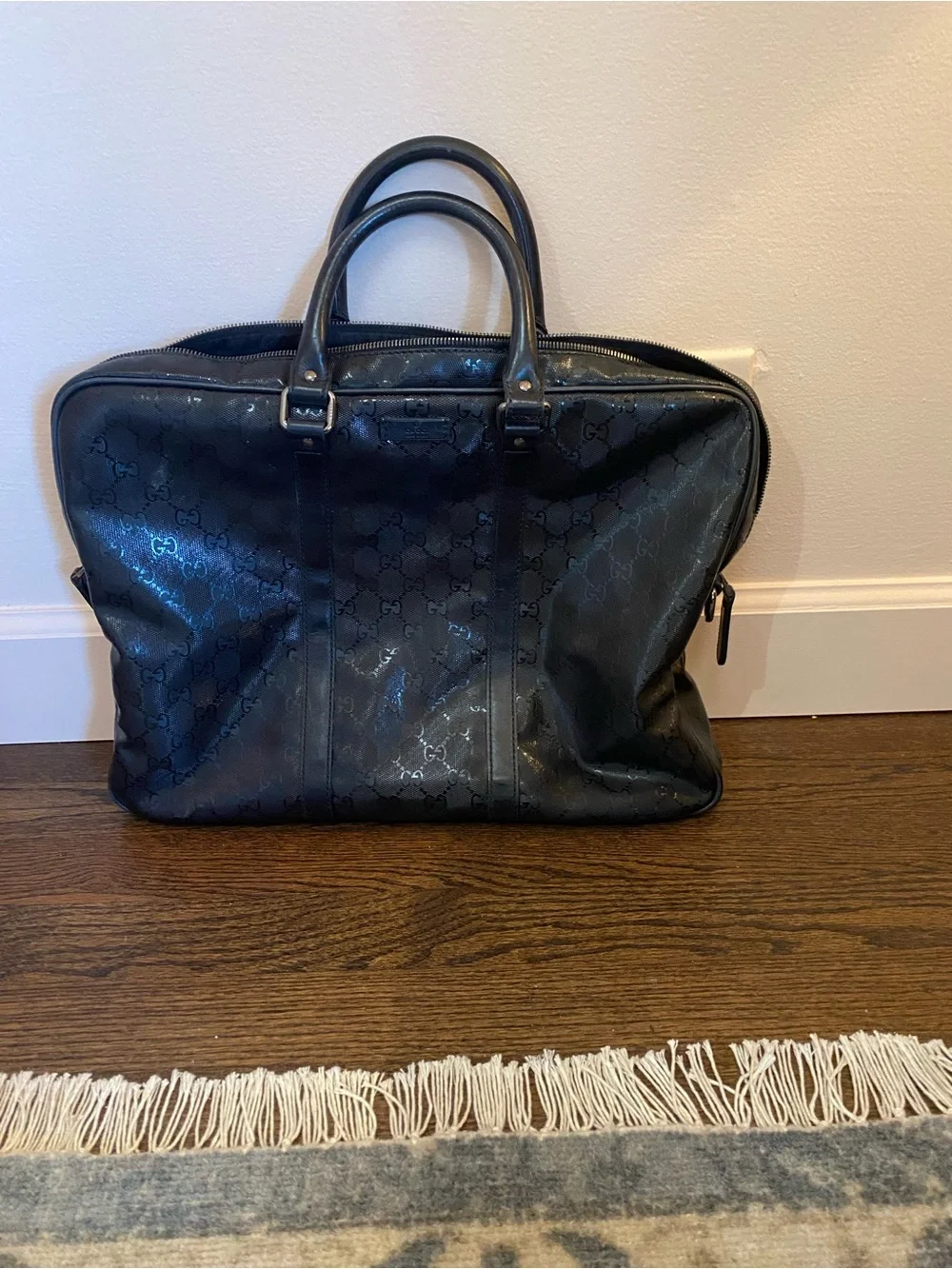 Black Gucci Essence Classic medium briefcase